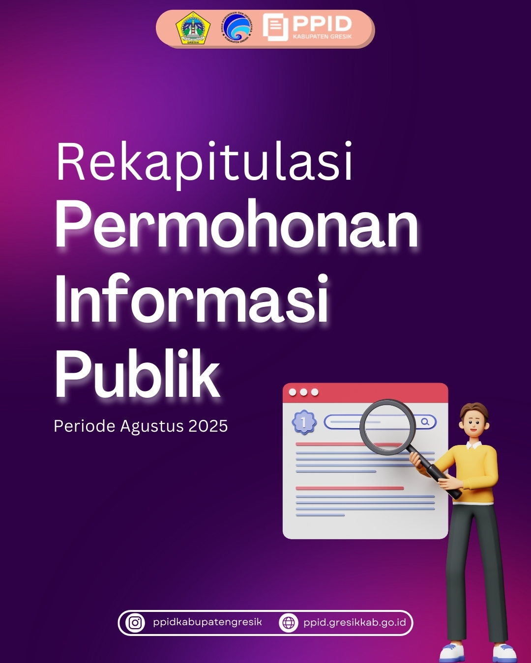 Rekapitulasi Permohonan Informasi Publik Periode Agustus