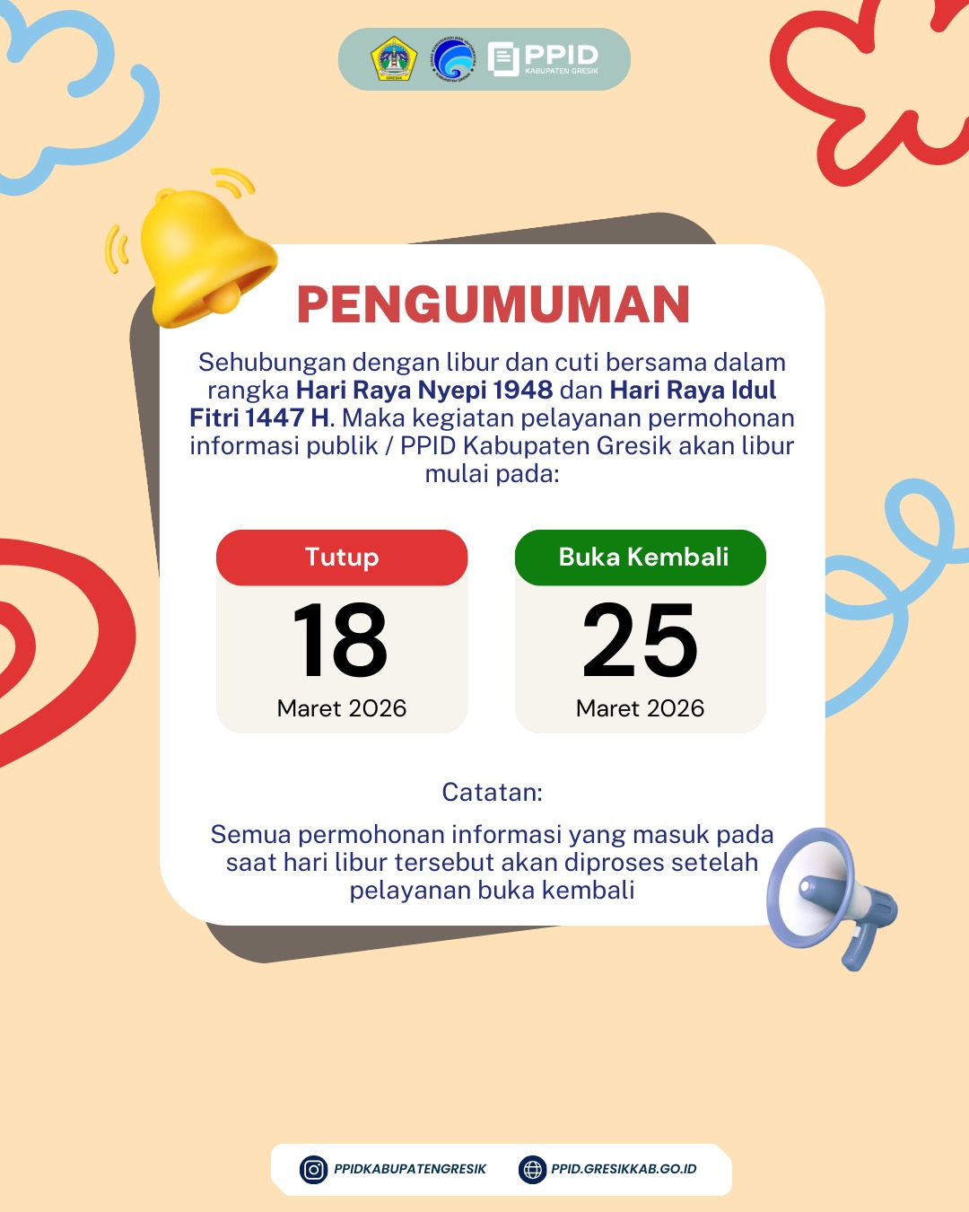 Pengumuman Layanan PPID Kabupaten Gresik