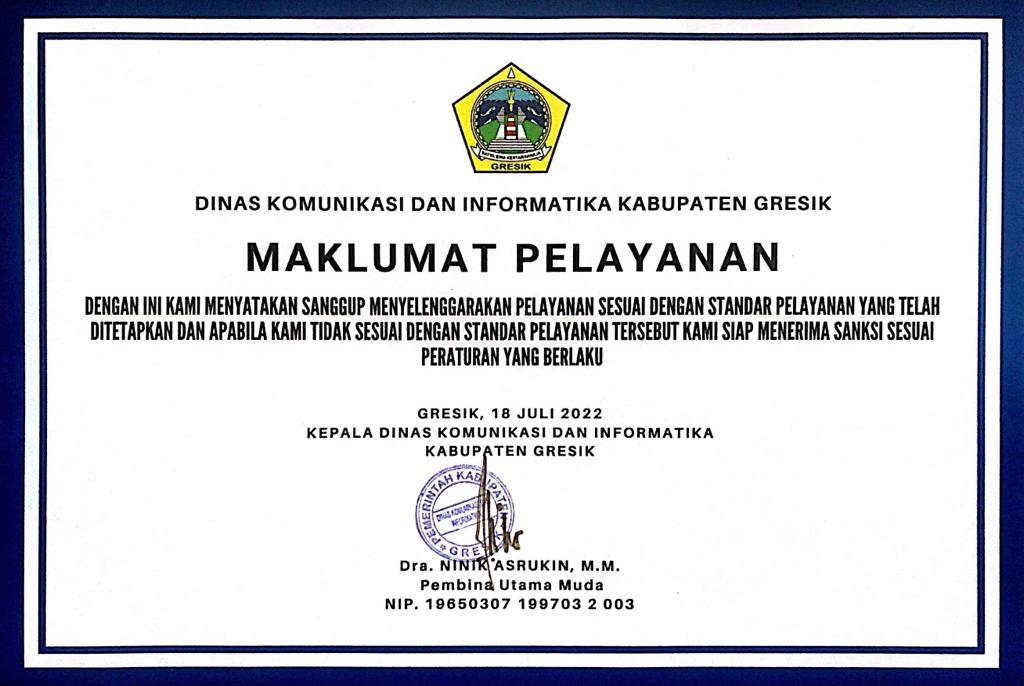 Maklumat Pelayanan TTD Kadis